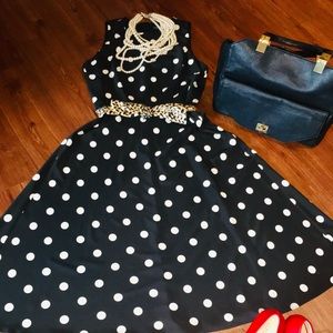 Black and White Polka Dots Dress